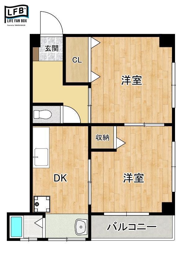 SP周南(2LDK/4階)の間取り写真