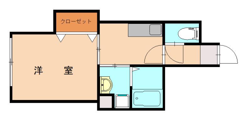 片野タカヤコーポレーションビル(1K/6階)の間取り写真
