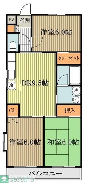 ラ・ヴィオール(3LDK/4階)の間取り写真