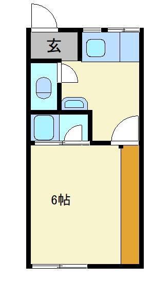 イソミハイツ(1K/1階)の間取り写真
