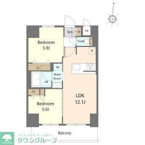 S-RESIDENCE高岳ARDENT(2LDK/13階)の間取り写真