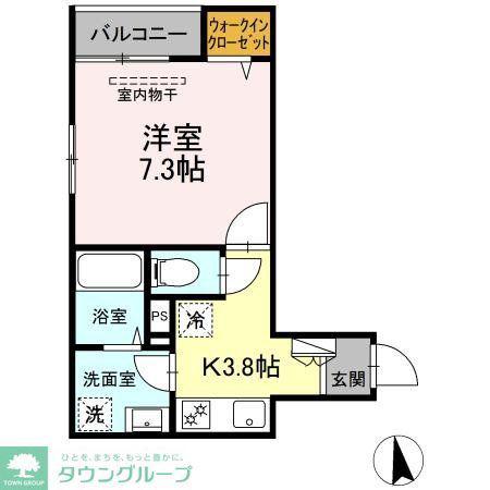 LUCIR SHIROKANEDAI(1K/1階)の間取り写真