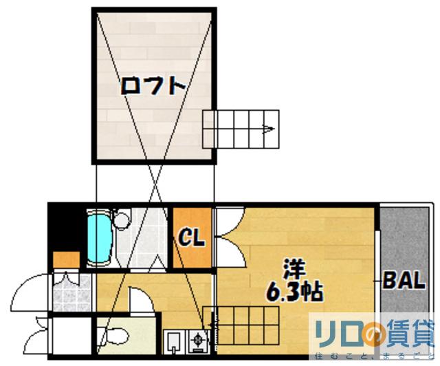 YSハイム(1K/5階)の間取り写真
