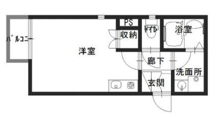クレセント西代(1K/2階)の間取り写真