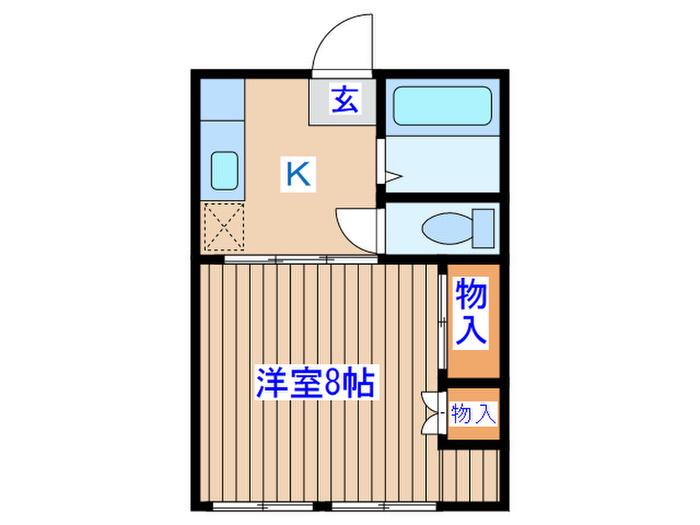 シティハイツA(1K/1階)の間取り写真