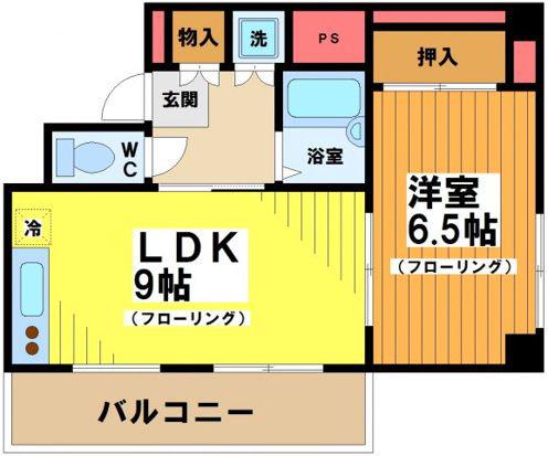 ボナールイズミ(1LDK/3階)の間取り写真