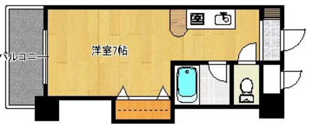 ステラ堤(ワンルーム/2階)の間取り写真