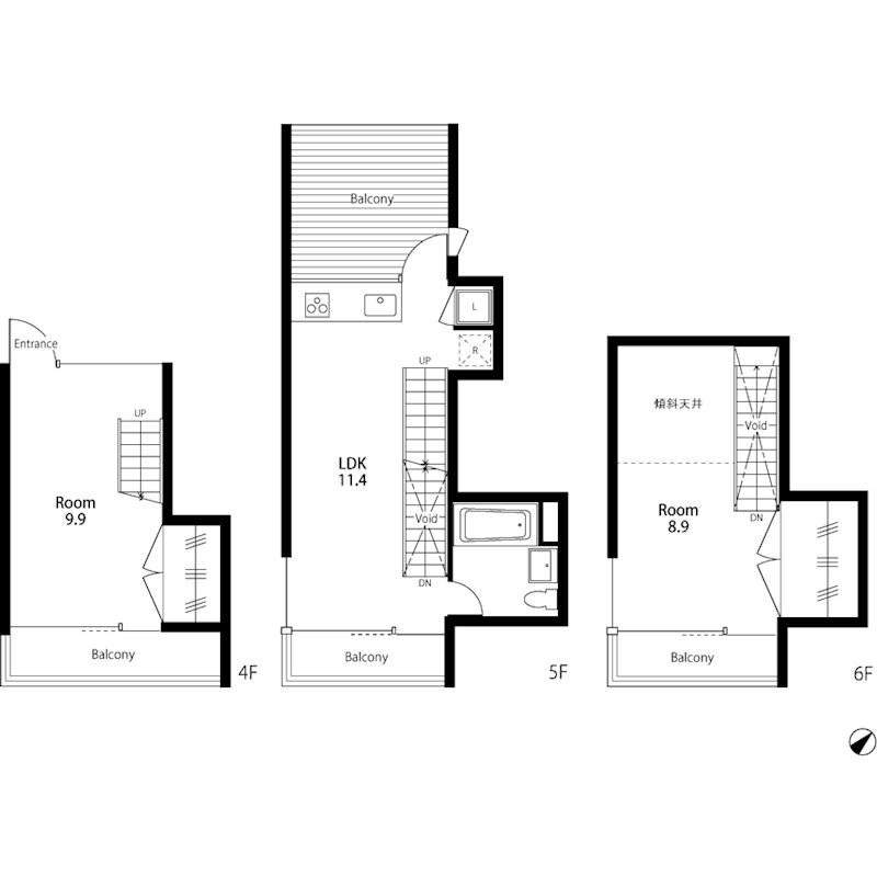 NEST(2LDK/4階)の間取り写真