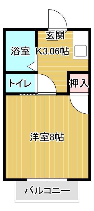 メゾンドアリスト(1K/1階)の間取り写真