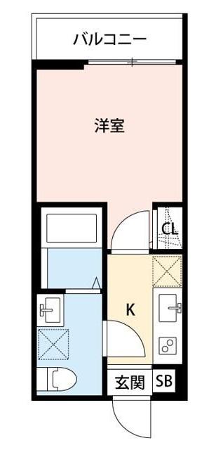 MARCH平井(1K/3階)の間取り写真