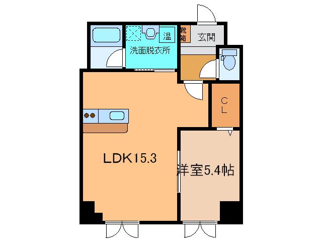 NCウイング5(1LDK/4階)の間取り写真