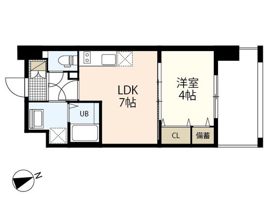 KATAYAMA BLDG 27(1LDK/11階)の間取り写真