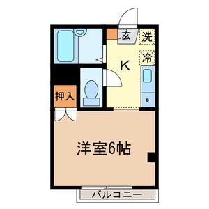 ボナール(1K/3階)の間取り写真
