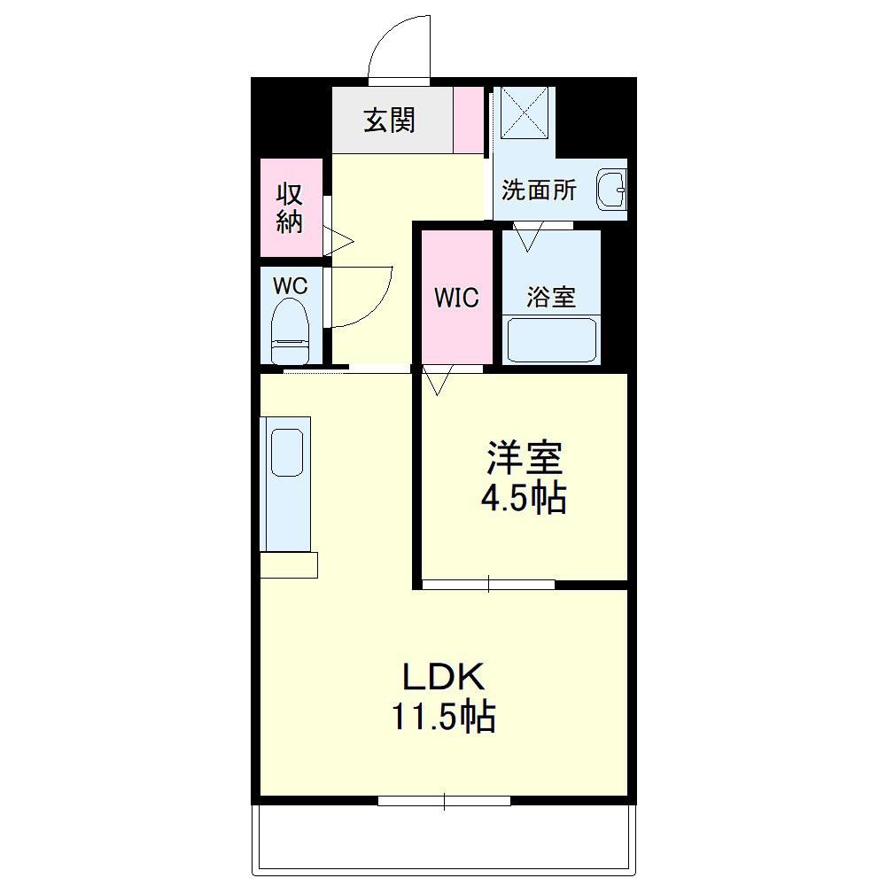 ルーチェ(1LDK/5階)の間取り写真