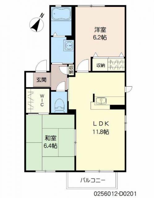 パーク サイト IV番館(2LDK/2階)の間取り写真