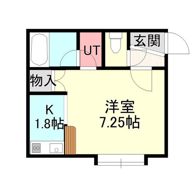 GOOD平岸(1K/4階)の間取り写真