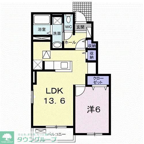 ピュアアクティブII(1LDK/1階)の間取り写真