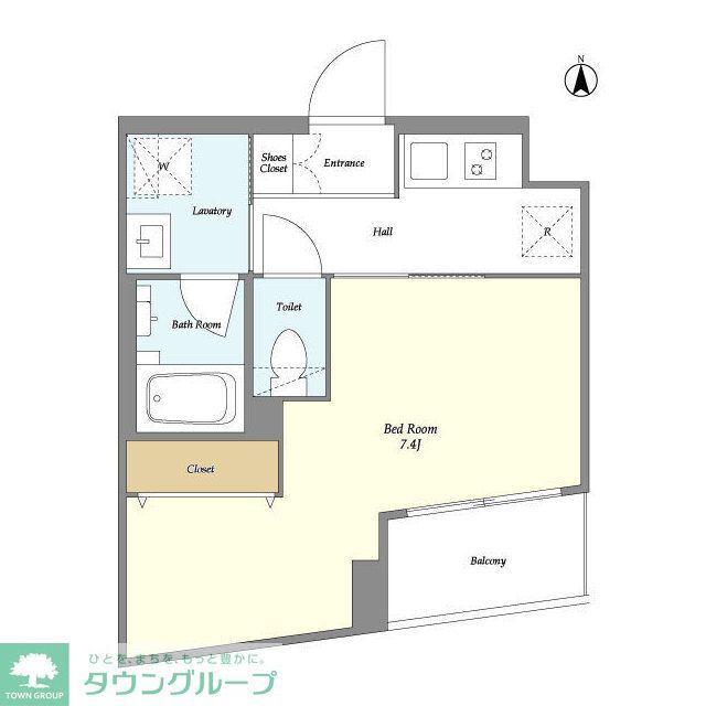 スタイリオ東品川(1K/1階)の間取り写真