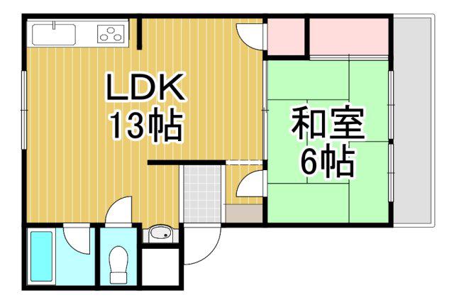 スティルネス2(1LDK/2階)の間取り写真