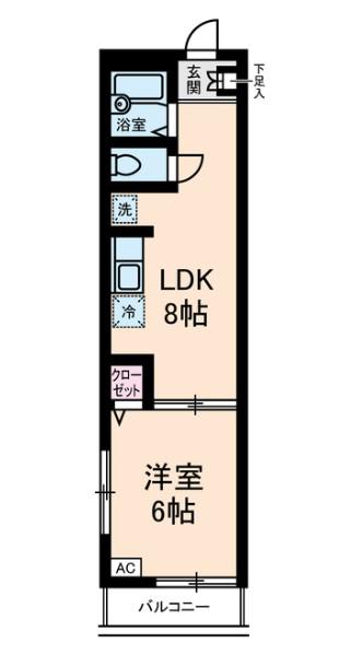 N メゾン・アメニテ(1LDK/1階)の間取り写真