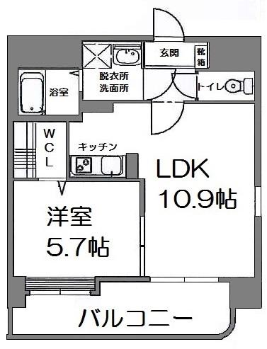 ウィナーズ(1LDK/5階)の間取り写真