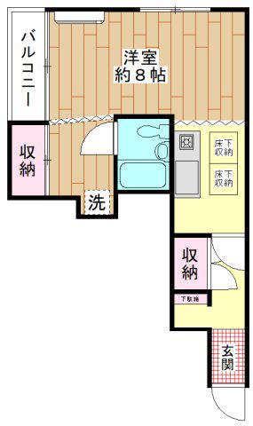 フェアリーヒルズ草加(1K/1階)の間取り写真