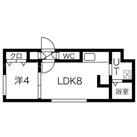 FORESTA平岸(1LDK/3階)の間取り写真