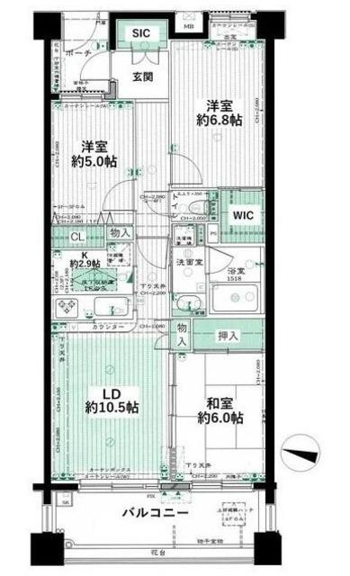 シーズガーデン成増(3LDK/3階)の間取り写真