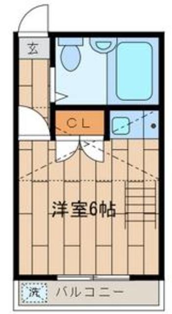 ボナール阿佐ヶ谷(ワンルーム/1階)の間取り写真