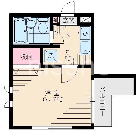 サニーコート鷺宮(1K/3階)の間取り写真