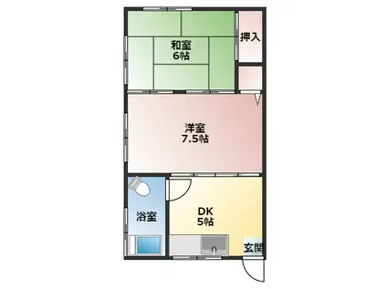 しろがねマンション(2K/4階)の間取り写真