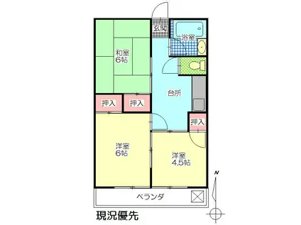 ハイツたかいし(3K/3階)の間取り写真