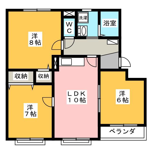 SUPREME MATSUNO(3LDK/1階)の間取り写真