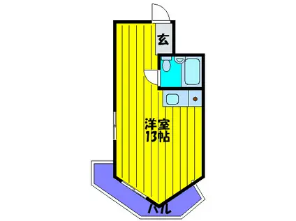 SUN SHINE M(ワンルーム/3階)の間取り写真