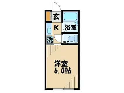 リトル・グレイスII(1K/1階)の間取り写真