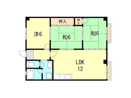 フラワーハイツマエダ(3LDK/3階)の間取り写真