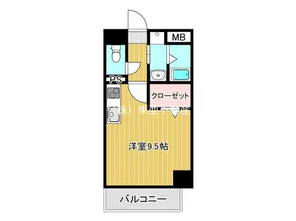 ダコタハウス世安(ワンルーム/3階)の間取り写真