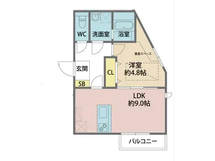 THE GLUE(1LDK/3階)の間取り写真