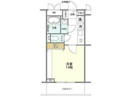 ラティエラ横濱六角橋(1K/3階)の間取り写真