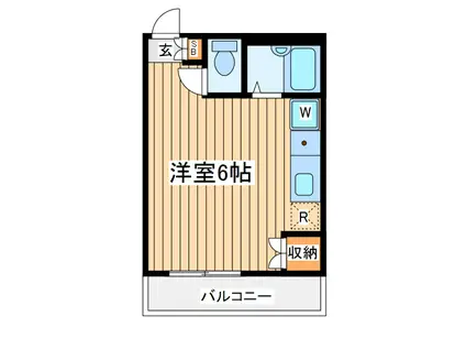 ベース東林間(ワンルーム/1階)の間取り写真