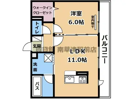 LECIELI(1LDK/3階)の間取り写真