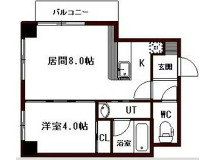 ノースファイン手稲(1DK/5階)の間取り写真
