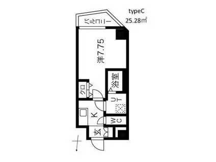 MAXIV西大島DUE(1K/8階)の間取り写真