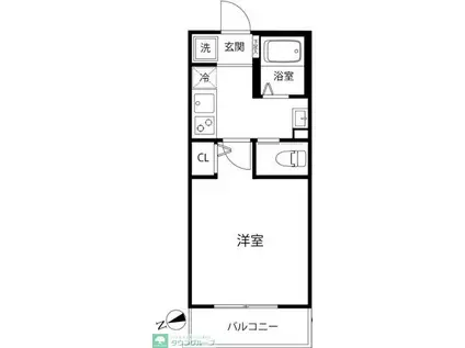 TS CUORE三ツ境I(1K/3階)の間取り写真