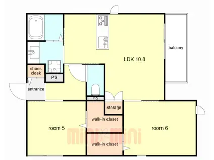 へーベルメゾン城ケ堀(2LDK/3階)の間取り写真