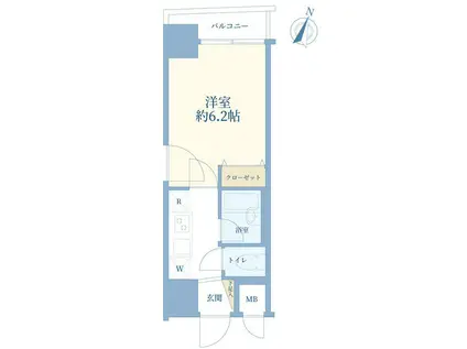 サンパティーク日本橋三越前(1K/11階)の間取り写真