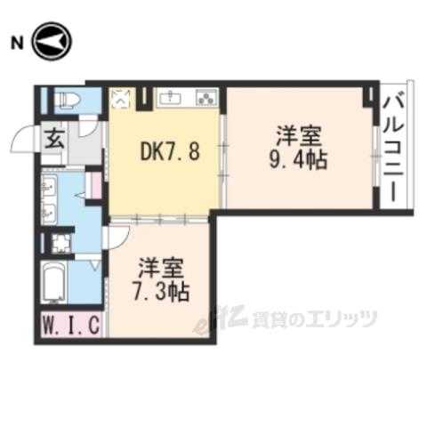 ソフィアブリュー(2DK/2階)の間取り写真