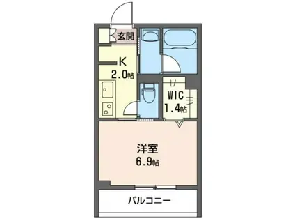 CASA FORESTA(1K/2階)の間取り写真