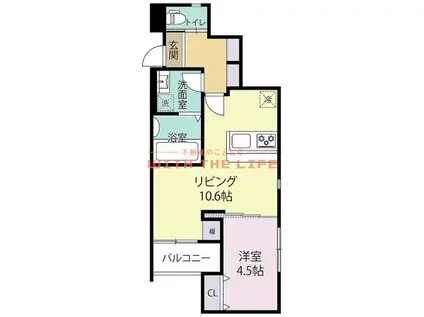 T-REGNO LALUCE II(1LDK/1階)の間取り写真