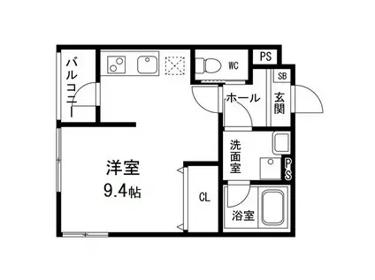I-LAND山手(ワンルーム/3階)の間取り写真